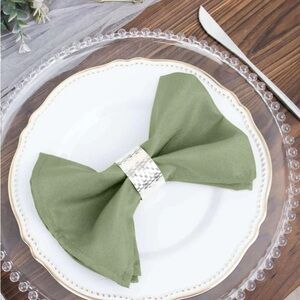 Elegant Dusty Sage Napkins (100 count)